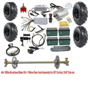 Full Set 48v 1800w Electric Brushless Motor + Go Kart Rear Axle Kit + 6" Wheels