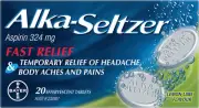Alka Seltzer Fast Relief Pain Relief Effervescent Tablets with Aspirin, Fast and
