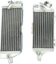 Aluminum Radiator Compatible For Kawasaki Kx250 Kx 250 2-stroke 1990 1991 1992 1993(White 8Pins R)