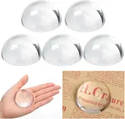 6 Pcs Dome Magnifier Paperweight Glass Paperweight Reading Magnifying Glass