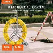 Fish Tape Puller Fiberglass 200 m 7.94 mm Wire Cable Running Duct Rodder