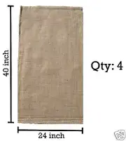 4 24x40 Burlap Bags, Burlap Sacks, Potato Sack Race Bags, Sandbags, Gunny Sack