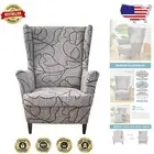 Stretch Spandex Wing Chair Slipcovers - Full Protection, Machine Washable, A15
