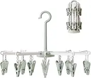 HIDOSNG Coat Hanger Sock Dryer, Sock Hanger for Washing Line, 20 Peg Folding Sock Hanging, Travel Portable, Quick Drying, Suitable for Socks, Baby Clothes，Towels
