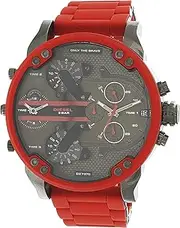 [Diesel] Men's Red Stainless Steel Mr. Daddy 2.0 Analogue Watch, 57mm