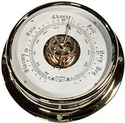 air Pressure Gauge Manometer Traditional Barometer Accurate Weather Grade Barometer - Brass Case, Sailor Gift, Coastal Decor