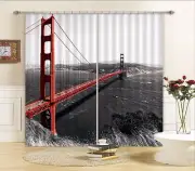 3D Long Bridge 55 Blockout Photo Curtain Printing Curtains Drapes Fabric Window