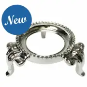 Crystal Ball Support Holder Silver Finish Sphere Stand Egg Base 2.9 cm