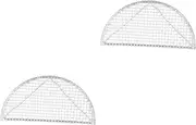 SEWOART 2 Pcs Stainless Steel Semicircle Mesh Strainer Fry Net Kitchen Tool Food Holder Silver Versatile for Cooking Needs