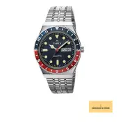 TIMEX Q Blue x Red TW2T80700 Silver Belt