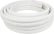 ICOOL 33 Ft. Mini Split Line, 1/4" & 3/8" O.D. Twin Copper Pipes, 3/8" Thickened PE Insulated Coil Copper Line for Air Conditioner HVAC Refrigeration and Heating Equipment