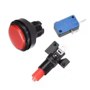Button 46mm Round 12V LED Illuminated Push Button Switch with Micro S Game Push