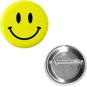 [Generic] Mini Small Yellow Smiley Face Pin Badge Birthday Party Loot Happy Bag Button