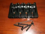 NEW - Hipshot 4-String A Style Brass Bass Bridge, BLACK, CHOOSE YOUR SPACING!