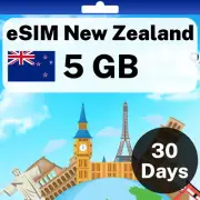 eSIM New Zealand - 5 GB - 30 Days - Travel eSIM | QR code activation