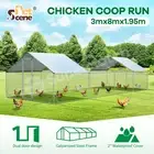 Chicken Coop Dog Pet Enclosure Run Walk In Chook Pen Cage Shelter Rabbit Hutch