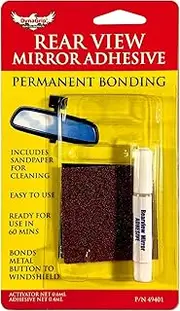 Dynagrip Rear View Mirror Adhesive 0.9 ml,Permanently Bonds Mirror Buttons to windshields