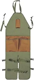 [Generic] Garden Apron Oxford Cloth Gardening Aprons with Tools Pockets Adjustable Leg Protector Household Gardener Bib Cleaning