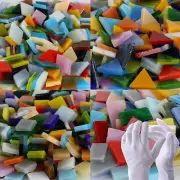 Mosaic Tiles Stained Glass Kit for Crafts Bulk Glass Mosaic Tiles 1000 Pcs 4 Mix