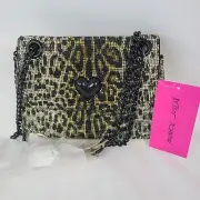 NEW Betsey Johnson Shine Art Convertible Leopard Shoulder Bag MSRP $108 NWT