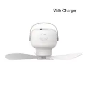Rechargeable Portable Ceiling Fan with Remote and LED for Camping and Outdoors