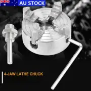 4Jaw Lathe Chuck Sturdy Zinc Alloy Wood Turning Chuck Clamp for Mini Metal Lathe