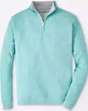 NEW Peter Millar Crown 1/4 Zip Premium Pullover Cloud Blue Men's XL $150