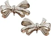 Rhinestone for Clip On Earbuds - Clip On Headphone Bow-Shaped Rhinestone - Exquisite Open-Ear Earphone Decoration Jewelry for School Outdoor Business Trip