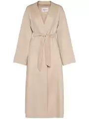 MAX MARA Vezzoso $5890 Albino Camel Wool Wrap Coat New And Authentic
