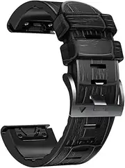 [TIOYW] 26 22mm Quickfit Watchband Straps For Garmin Tactix 7 Pro/Fenix 7 7X 5 5X Plus 6 6X 3 3HR Epix Silicone Leather Smart Watch Band
