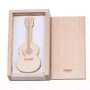 Guitar Shaped USB 2.0 Pendrive Wooden Flash Drive 16GB Memory Stick 2023 NEW