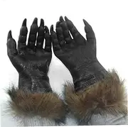 [outret] Wolf Claws Gloves Plush Hand Animal Paws Halloween Festival Cosplay Party Costume 1Pair Decoration Crafts