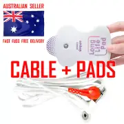 Omron HV-F TENS ELECTRODE PADS CABLE WIRE LEAD + 2 Omron LONG LIFE PADS ⭐⭐⭐⭐⭐