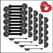400 Pcs Handmade Lollipop Sealing Stickers, Handmade Food Baking Seal Stickers, Black Striped Long Label, Self-Adhesive Handmade Baked Stickers, for Tins/Jars/Coffee Cups/Bottles (Black)