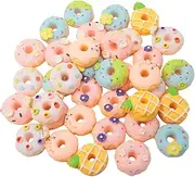 Honbay 36PCS Slime Charms Flatback Resin Charms Donut Embellishments for Scrapbooking, Hair Clip, Phone Case, DIY Crafts - 9 Styles