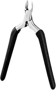 1pc Leather Scissors Trimmer Nail Dead Skin Removal Clipper Dead Skin Remover Nail Beauty Tool Compact Scissors Cuticle Nipper Manicure Tool Nail Trimming Tool Black Mikinona