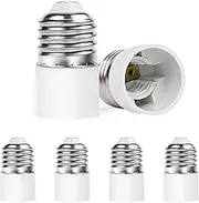 Bonlux E27 to E14 Light Socket Adapter, ES to SES Adopter, Screw to Small Screw Converter, Lamp Socket Adapter for E14 Bulbs, Max Wattage 100W,0~250V, 6Pack