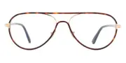 Tom Ford FT5897-B 57mm Aviator Red Havana Sunglasses