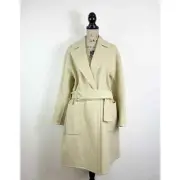VINCE NWT Patch Pocket Belted Wool Blend Coat L