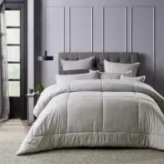 Bianca Maynard Comforter Super King Bed Grey Pillowcase Room/Home Bedding Set