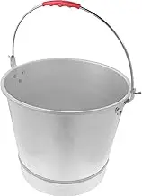 Happyyami Vintage Aluminum Flower Bucket Large Capacity Rustic Water Holder for Household Garden Use Bucket for Cleaning Milking and Floral Arrangements