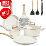 10PCS Granite Nonstick Cookware Set, PFAS-Free, Crock-Pot, All Stove Types