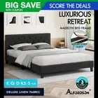 ALFORDSON Bed Frame Queen Double King Single Wooden Base Platform Fabric