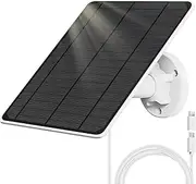 [ViiTech] Solar Panel for Eufys Camera, 5W Micro USB & USB-C Camera Solar Panel Charger with IP65 9.8ft Cable, Solar Charger for Eufyscam 3/3C/2/2 Pro/2C/2C Pro/E/E20/E40/L20/L40