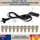 SES E14 (220-240V) Power Cord for Salt lamps/Selenite Lamps with 10 X 7W bulbs