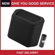 Car Trash Can Hanging Car Door Plastic Trash Bin Black 1 Pc