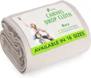 All Purpose Canvas Drop Cloth - Canvas Tarp, Paint Protection, 4X12