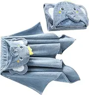 [Sulxyi] Bath Towel for Kids | Quick Dry Pool Towel with Elephant Hood,Soft and Absorbent Shower Towel for Children, 59 x 35.4 Inch