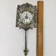 Kirklands Home Collection Mini Wall Clock Gold Distressed Plastic 6.5 x 5.25