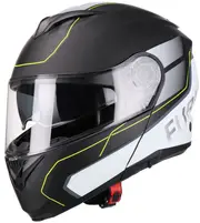 Vito Furio, flip up helmet , color: Matt Black/White/Neon-Yellow , size: M